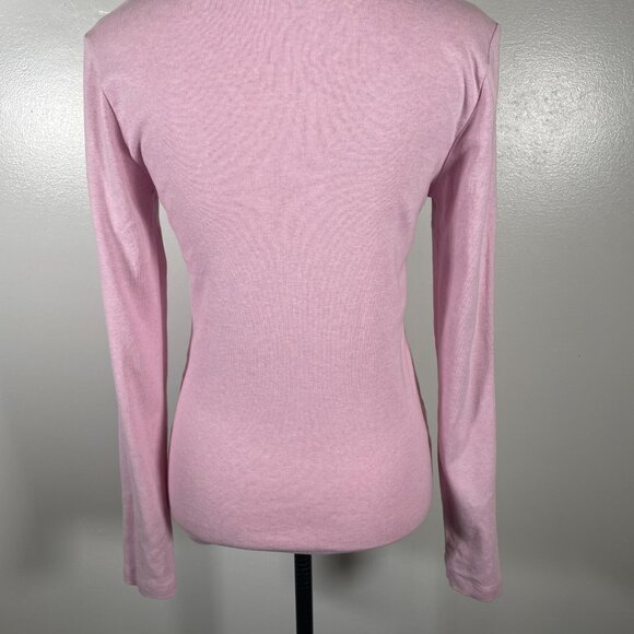 J.CREW Sweater Womens Medium Pink Solid Knitted Perfect Fit Turtleneck Pullover - Picture 11 of 16